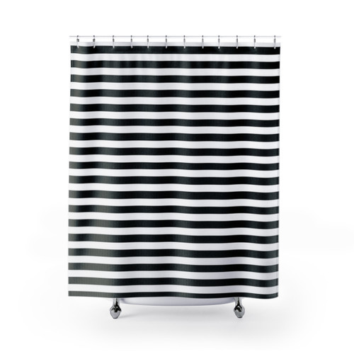 Black and White Striped Shower Curtains