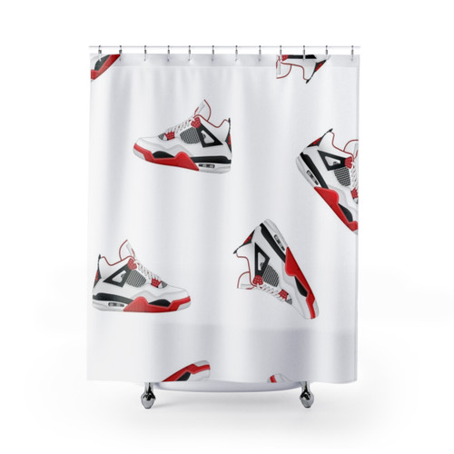Jordan 4 Inspired Shower Curtain