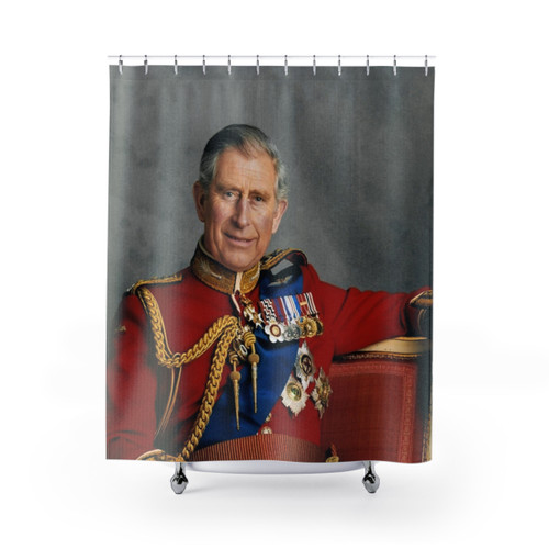 King Charles III Shower Curtains - Regal and Elegant Bathroom Decor