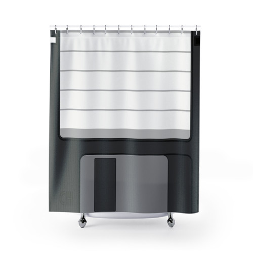 Retro Floppy Disc 3.5 Inch Shower Curtains