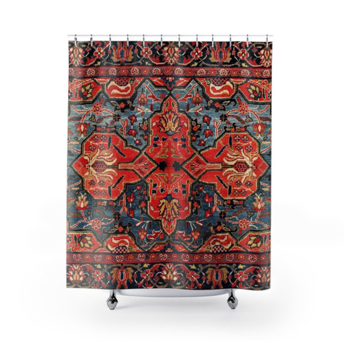 Kashan Poshti Persian Rug Print Shower Curtains