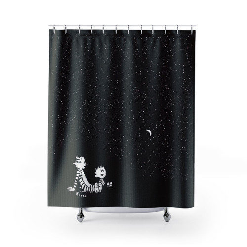 Calvin and Hobbes Themed Shower Curtain