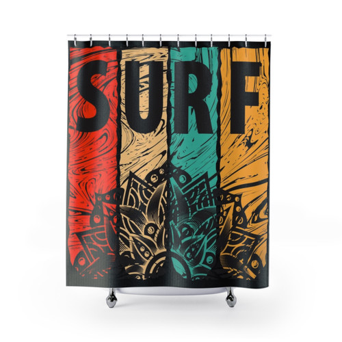 SURF Shower Curtains - Beach & Ocean Themed Décor
