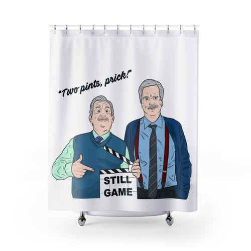 Two Pints Shower Curtains - Featuring Game of Clansmen Motif