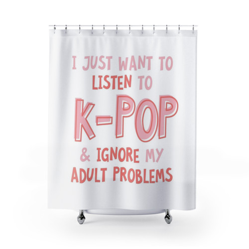 Funny K-Pop Themed Shower Curtain