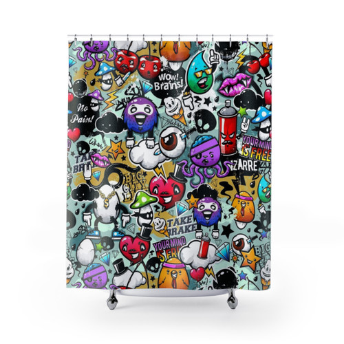 Funny Pop Art Comics Shower Curtains