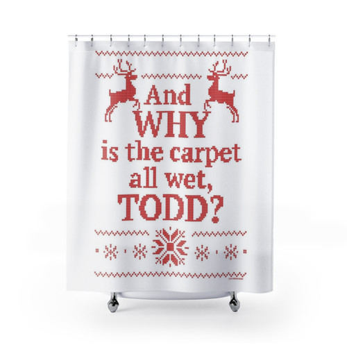 Christmas Vacation Themed Shower Curtain