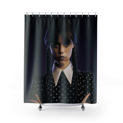 Wednesday Addams Themed Shower Curtains