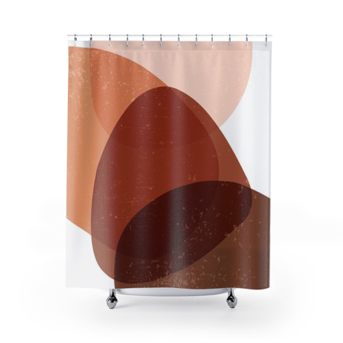 Terracotta Abstract 70 Modern Shower Curtains
