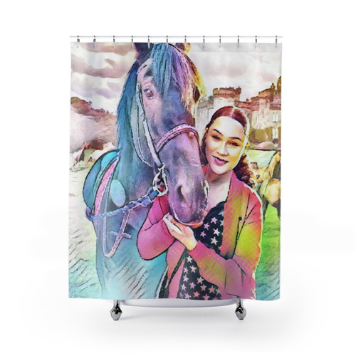 Zoe and Raven Free Rein Shower Curtains