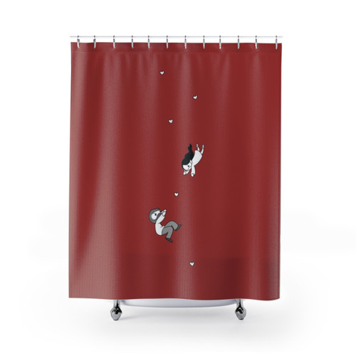 Falling For You Shower Curtains featuring Catana Comics characters