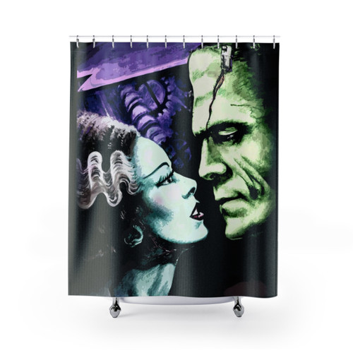 Bride & Frankie Monsters in Love Shower Curtain