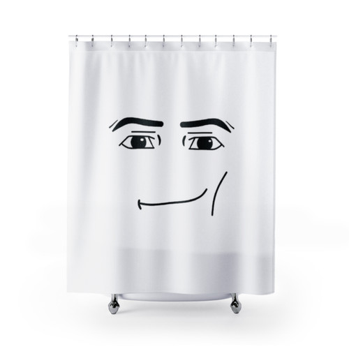 Roblox Man Face Shower Curtain