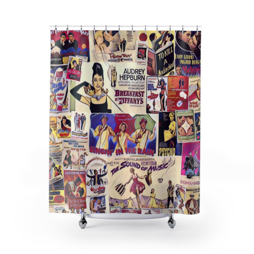 Classic Hollywood Collage Shower Curtains