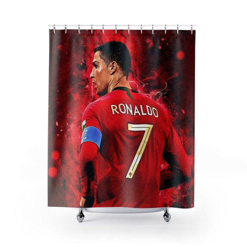 Ronaldo Football Shower Curtain