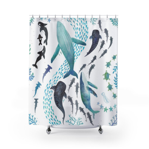 Ocean Animal Print Shower Curtain
