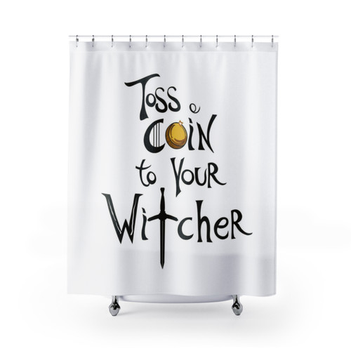 Toss a Coin to Your Witcher Shower Curtains