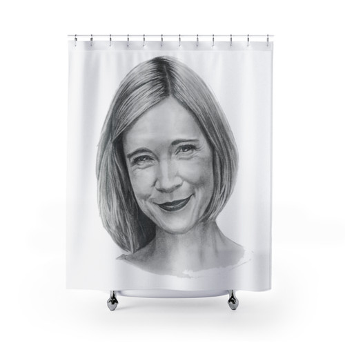 Elegant British Historian Lucy Worsley Shower Curtains