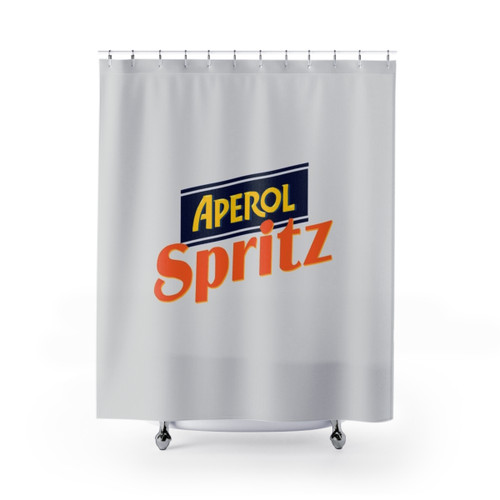 Aperol Spritz Themed Shower Curtain