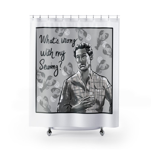 Southern Charm Shower Curtains with Sewing Quote by Craig Conover