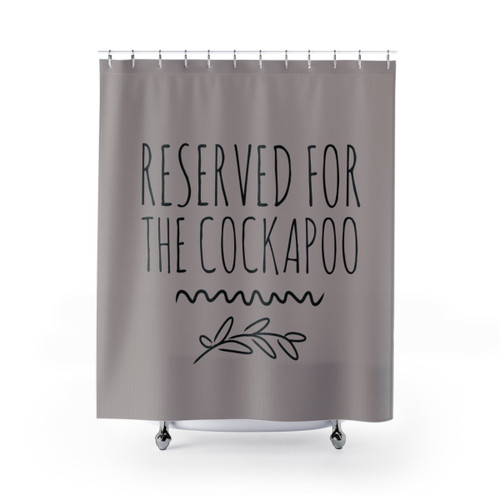 Cockapoo Shower Curtain with Adorable Dog Design