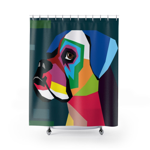 Boxer Dog Shower Curtains with Funny, Whimsical Designs