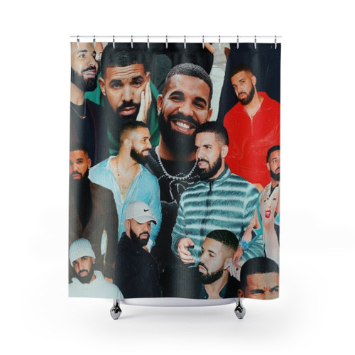 Drake Collage Shower Curtains - Stylish Hip Hop Bathroom Decor