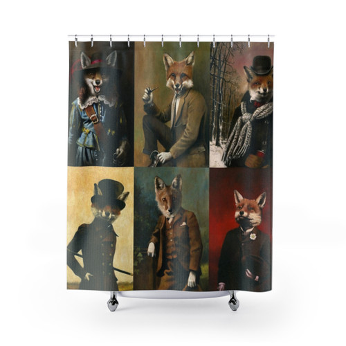 Vintage and Historical Foxes Shower Curtain