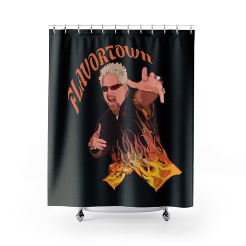 Guy Fieri Flavortown Themed Shower Curtain
