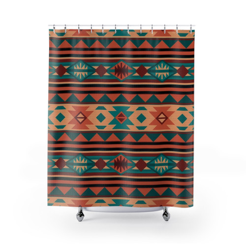 Southwestern Design Turquoise Shower Curtain