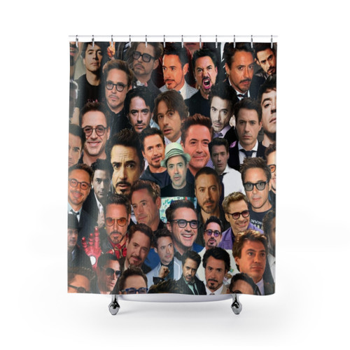 Robert Downey Jr. Collage Shower Curtains