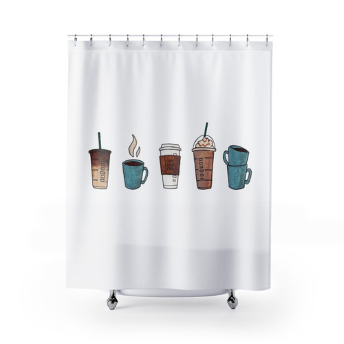 Coffee-Themed Shower Curtains for Coffee Lovers