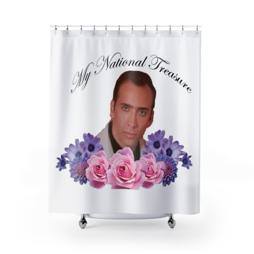 Nicholas Cage Themed Shower Curtain - Funny and Unique Home Decor