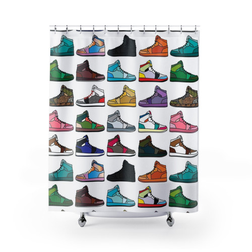 Sneaker Pattern Shower Curtain