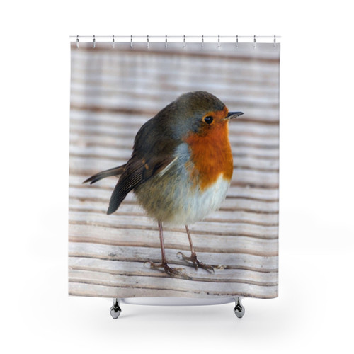 Colorful Robin Bird Shower Curtains