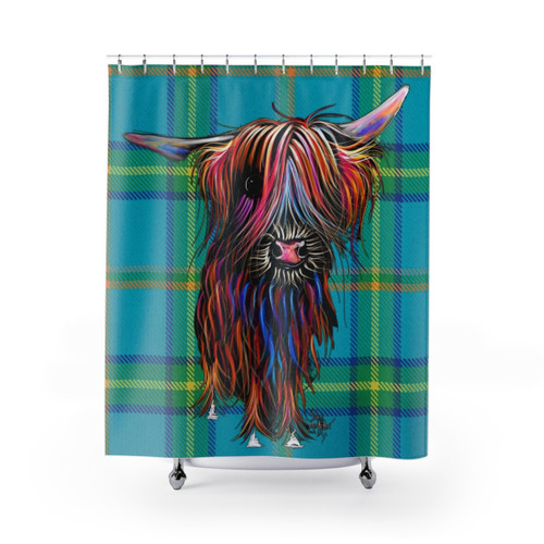 Colourful Cow Shower Curtains