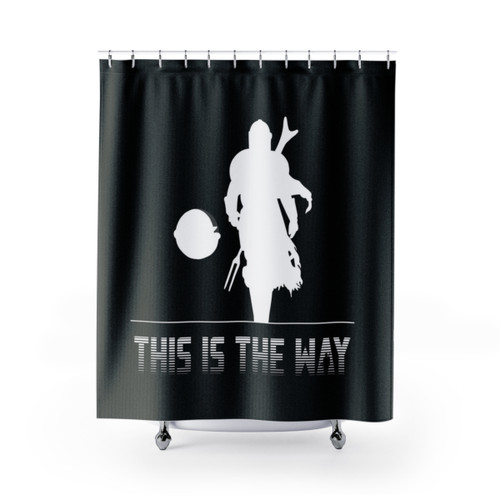 Mandalorian Shower Curtain with 'This Is The Way' Design