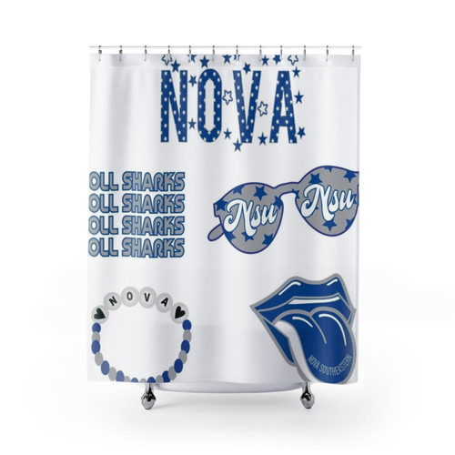 Nova Southeastern University Sharks Shower Curtains