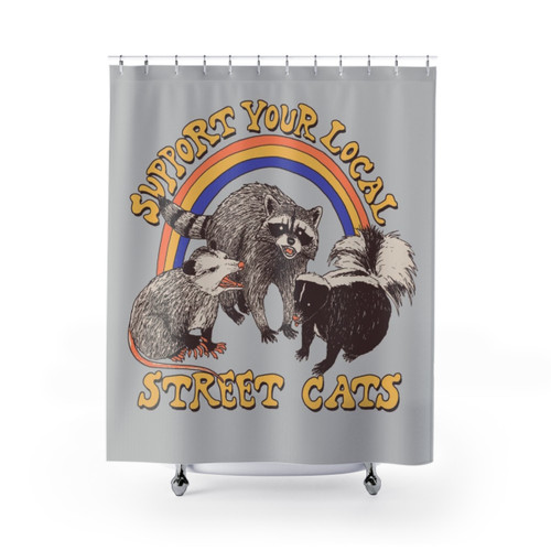 Retro Street Cats Shower Curtain