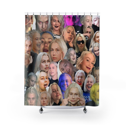 Phoebe Bridgers Face Collage Shower Curtain