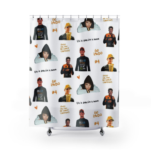 Lando Norris Formula 1 Shower Curtains