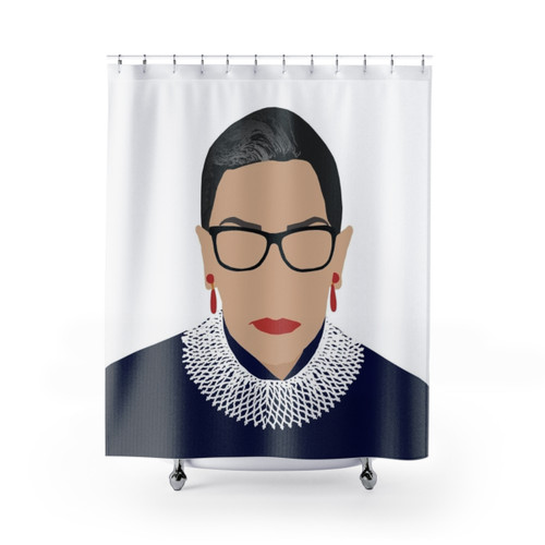 Ruth Bader Ginsburg Shower Curtain - Feminist Home Decor