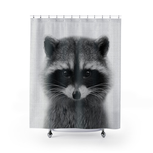 Raccoon Headshot Shower Curtain