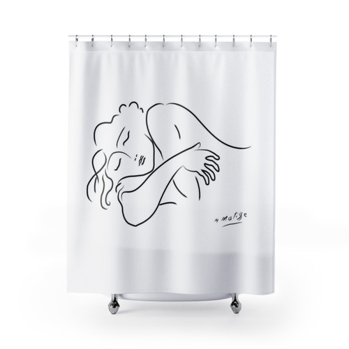 Matisse Drawing Shower Curtains featuring Sleeping Nude Woman art