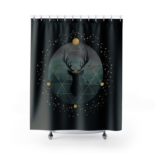 Throne of Glass Forest Stag Shower Curtain