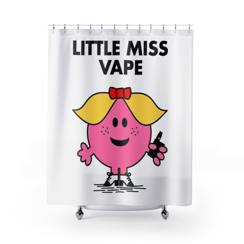 Little Miss Vape Shower Curtains for Vape Enthusiasts