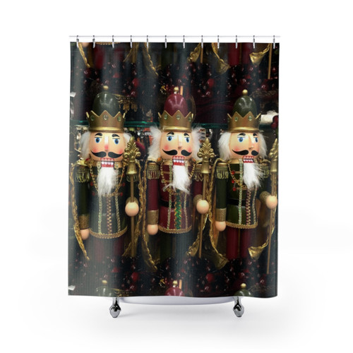 Christmas Nutcracker Trio Shower Curtains
