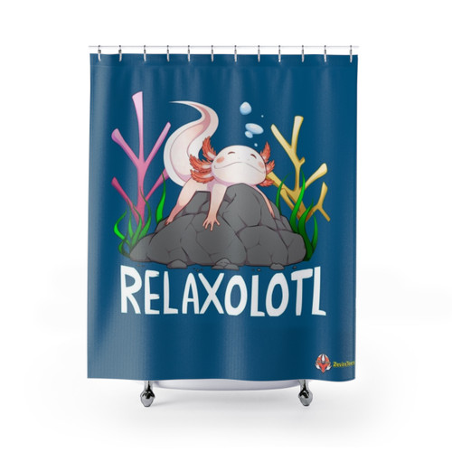 Relaxing Axolotl Shower Curtain