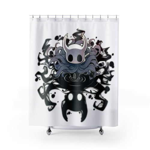 Hollow Knight-themed shower curtain with dark, atmospheric design