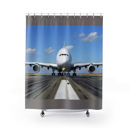 Airbus A380 Plane Shower Curtain